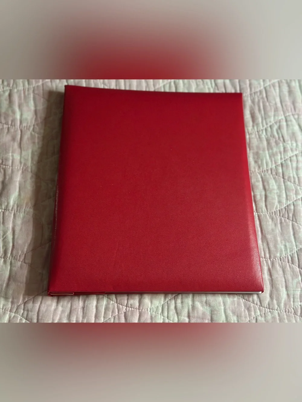 Red Leather-Look 20 Page Top Load Scrapbook / Photo Album 12x12”
